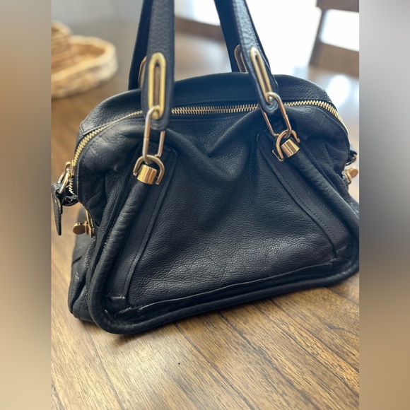 Chloe Medium Paraty Shoulder Bag, Black Authentic - Picture 9 of 17